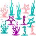 24 Pcs Mermaid Birthday Decorations Felt Table Centerpiece Under the Sea Party Decorations Supplies for Ocean Theme Little Mermaid Birthday Party Baby Shower