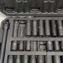 VEVOR 1/2" Drive Impact Socket Set, 65 Piece SAE 3/8" to 1-1/4" and Metric 10-24mm, 6 Point Cr-V Alloy Steel for Auto Repair, Easy-to-Read Size Markings, Rugged Construction, Storage Case