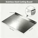 Kassiwealt Double Sided Stainless Steel Cutting Board (27.6'' x 19.7'')