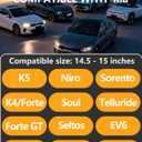 D-Shape Steering Wheel Cover for Kia - Custom Fit Sportage/Sorento/Telluride/EV6, Flat Bottom Non-Slip Grip & Easy Install (Grey)