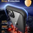 Diaclara Designed for iPhone 13 Case, Full Body Rugged with Built-in Touch Sensitive Anti-Scratch Screen Protector, Soft TPU Bumper Case for iPhone 13 6.1" (Privacy)