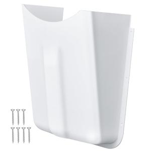 1 Pcs Lavatory Protector, White ABS Lavatory Shroud Bathroom Cover for Sink with 7 Flat Head Self Tapping Screws for Concealing Pipes Under Sink for Easy Installation Fits Standard Basin