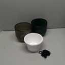 Melphoe 2 Pack Self Watering Hanging Planters Indoor Flower Pots, 6.5 Inch Outdoor Hanging Plant Basket, Hanger with 3Hooks Drainage Holes for Garden Home (Emerald + Gray)