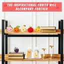 Shappy 20 Sets Inspirational Positive Fruit Gift Cute Funny Wool Knitted Fruit Mini Valentines Coworker Appreciation Gift Motivational Pun Card Valentine's Day Party Favor for Teacher Employee Staff