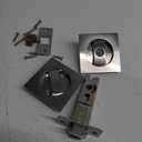 Pocket Door Lock with Key,Privacy Door Hardware Suitable for Bathroom Bedroom etc Recessed 2 Sided, 2 3/8" Backset, Invisible Hardware for 1 3/8 to 2 3/16 Thickness Door (Sliver)