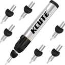 Chispee Thread Burner Kit with 6PCS Tips One Touch Thread Zapper Tool for Finishing Bead Weaving, Sewing, Leather Work, Fast Melting Wax& Jewelry Making (Silver)