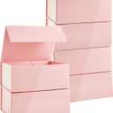 Stockroom Plus Jewelry Gift Box Set - 6-Pack, 9.5 x 7 x 4 In, Pink Magnetic Lids - Bulk Boxes for Bridesmaid Proposals, Wedding & Birthday Surprises