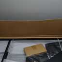 Kokorona Portable DJ Booth 20"x42.5"x45.3" with Dual Top Corners, DJ Facade Booth with Cable Hole, DJ Table Stand with Light Strip and Remote Control, Metal Frame + Black & White Scrims + Carry Bag