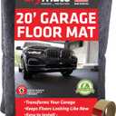 Drymate Garage Floor Mat, (20' x 7'4"), Protects Surfaces, Transforms Garage, Absorbent, Waterproof, Durable (USA Made) (Charcoal) (Includes Double Sided Tape)
