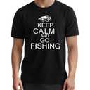 Men's Graphic T-Shirts Short Sleeve Crewneck Tees Fishing T-Shirt Funny Bass Fish Dad T-Shirt (1004) (M)