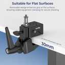 SmallRig Super Clamp Kit 2-Pack, Heavy Duty Max Load 33lb /15kg, with a 1/4"-20 & a 3/8"-16 Top Screw on a 5/8" Stud, for Photography Studio Video Camera Lighting, for Round Pipe and Flat Surface 5318