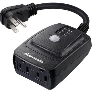 DEWENWILS Outdoor Timer for Lights, Waterproof Outlet Timer with 2 Grounded Electrical Outlets, for Christmas, 15A 1/2HP, UL Listed