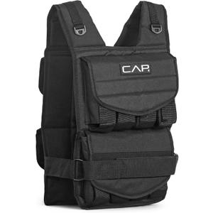 CAP Barbell Adjustable Weighted Vest | 40lbs | Heavy-Duty Workout Vest with Removable Iron Weights for Strength Training, Cardio, Running, and Calisthenics, 40-pound