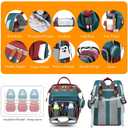 Astro alan Baby Diaper Bags with Changing Station, Waterproof Diaper Bag Backpack for Moms Dads with USB Charging Port, Baby Shower Gifts, Large Capacity diaper backpack, Red-Green-Blue