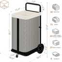 STORAGE MANIAC Rolling Laundry Cart with Wheels 37.4"H Laundry Hamper with Removable and Washable Canvas Liner Heavy Duty Laundry Basket Sorter Utility Cart Steel Frame for Clothes & Groceries, Beige
