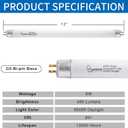8 Pack 12 Inch F8T5/DL Fluorescent Light Bulb, 6500K Daylight, T5 8 Watts Fluorescent Replacement Bulb for Counter and Cabinet Fixture, G5 Base