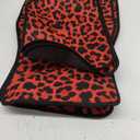 Black Red Leopard Cheetah Print All Weather Protection Universal Fit Automotive Floor Mats fits Most Cars, SUVs, and Trucks, Cute Patterned 4PCS Front Rear Full Set Car Floor Mat