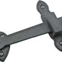 Renovators Supply Manufacturing Black Wrought Iron Heart Style Flip Gate Latch 4 in Antique Barn Fence Door Lock (Pack of 1)