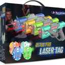 Rechargeable Laser Tag Set with Vests, Upgrade Laser Tag Guns Set of 4 with Mist Spray Effect & LED Digital, Multi Player Toy for Teen Boys & Girls, Indoor&Outdoor Toy Play Game Gift,Ages 8+