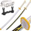 Zisu Demon Katana Sword, About 41 inches, Hashira Pillars & Protagonist Katana for Cosplay Purpose, Anime Original Texture (Yellow)