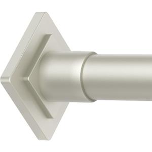 CorkLatta Brushed Nickel Shower Curtain Rod Spring Tension 30 to 80 Inch,1 Inch Diameter Adjustable Shower Rods for Bathroom,No Drilling