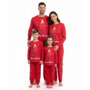 Radmire Matching Christmas Pajamas for Family Couples, XMAS Holiday PJs Sleepwear Set Long Sleeves and Pants (3XL, Women) (Red, XXXL)
