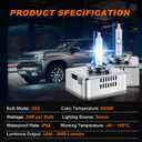DZG D5S HID Headlight Bulbs for 2016 2017 2018 Chevy Silverado 1500 WT LS LT 2015-2018 GMC Sierra 1500 2500 3500 HD, 8000K Cool White 35W Metal Base Xenon Replacement High Low Beam Bulb, Pack of 2