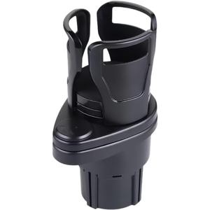 2-in-1 Car Cup Holder Adapter, Multifunctional Front seat Adjustable Cup and Beverage Holder, Compatible with car Circular Cup Slots