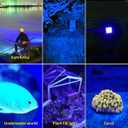 Rechargeable Blue Light Tactical Flashlight1000 Yards Blue Night Vision LED Light kit, Universal Picatinny Rail Mount with Pressure Switch for Long Distance Night Observation.