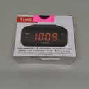 Timex Alarm Clock with Large Display, Digital Alarm Clock for Bedroom Includes 120V Universal Power Adapter (T121B - Black)