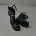 mysoft Kids Rain Boots for Girls Boys Toddler Waterproof Rubber Cute Printed with Easy-On Handles Green 12