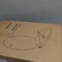 Hibbent Round Bidet Toilet Seat with Slow Close, Non-Electric Bidet Attachment for Toilet Seat with Dual Nozzle, Bidet Sprayer with Adjustable Self-Cleaning Nozzles, Brass T Adapter