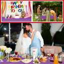 54 Inch x 200 Feet Purple Plastic Tablecloth Roll Cut to Size Disposable Table Cover with Cutter Box Plastic Table Cloth for Party, Wedding, Birthday