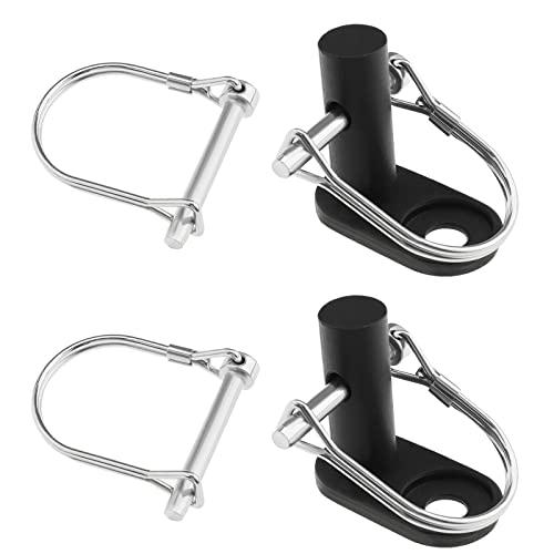 The Lord of the Tools 2PCS Bicycle Trailer Hitch Connector with 4PCS Coupler Pin Trailer Bike Coupler Pet Cargo Bike Trailer Hitch Attachment for Folding Bikes Pet Carts Hauling Goods