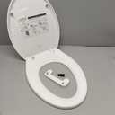 Hibbent Premium Elongated Toilet Seat with Cover Quiet Close, One-Click to Quick Release, Easy Installation Non-Slip Seat Bumpers, Slow Close Toilet Seat and Cover, Easy Cleaning-White Color