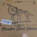 LEGIFO Garden Decor for Outside,Funny Metal & Glass Bird Decor for Indoor & Outdoor Set of 3,Yard Art Decor,Garden Art Statues Decorations,Colorful and Patriotic