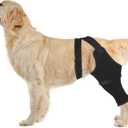 Dog Rear Leg Recovery Sleeve for TPLO to Stop Licking, Wound Surgical Cover After ACL Surgery, Leg Wrap for Back Hip, Thigh, Knee, Dog Cone Collar Alternative (Left Leg, 2XL)