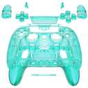 eXtremeRate Full Set Shell with Buttons Touchpad Compatible with p s 5 Edge Controller, Emerald Green Replacement Decorative Trim Shell Front Back Plates Compatible with p s 5 Edge Controller