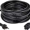 Amazon Basics Extension Cord, 25 Ft, 3 Prong Outlet Extender, Indoor Extension Cord, 13 Amps, 125V, Black