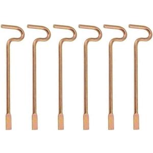 Bedroom/Bathroom Door Steel Emergency Release Tool Compatible with Kwikset Interior Levers and Knobs (6), Gold Color