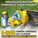 2-in-1 Electric Pole Saws for Tree Trimming,8" Mini Chainsaw Cordless with Extension Pole, 1000W Brushless Motor,Auto Oiling,15.58 FT Max Reach Extension Pole for Outdoors Pruning with 2×Batteries