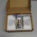 Satin Nickel Crystal Interior Door Knob, Privacy Glass Door Knobs for Bedroom and Bathroom, Octagonal Clear Crystal Door Knob