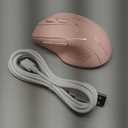 TECKNET Wireless Mouse (BT5.0/3.0 & 2.4G) Rechargeable 4800 DPI Silent USB A & Bluetooth Mouse 6 Buttons, Wide Compatibility - Pink