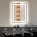 Hivone 24X30 LED Bathroom Mirror with Lights, Anti-Fog, Dimmable, Backlit + Front Lit, Smart Bathroom Vanity Mirror, Memory Function, Shatterproof, Tempered Glass (Horizontal/Vertical)
