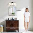 CIRCUMI 18"x24" Brushed Silver Bathroom Mirror, Rectangular Vanity Mirror