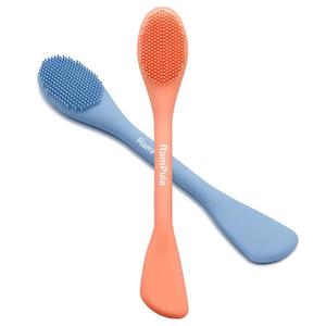 6 x RamPula Silicone Face Mask Brush, Face Scrubber for Gentle Exfoliating & Hairless Moisturizers Applicator Tools for Apply Mud, Clay, Charcoal Mixed Mask, Cream, Lotion