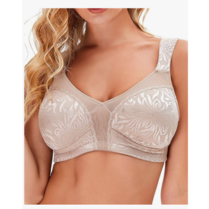 Wingslove Women's Wireless Minimizer Bra Plus Size Non-Padded Soft Full Figure Bra,42DD, Toffee