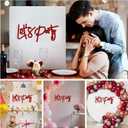 2 x Let's Party Sign for Balloon Arch - Large Felt Letters Reusable for Party Sign, Birthday Party, Graduation, Wedding, Bachelorette, Christmas, Home Bar, Man Cave Wall Decor - Red, 4mm Thick