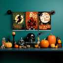 6Pcs Halloween Kitchen Hand TowelsGhost Trick or Treat Pumpkin Cat Bat Skull Tea Towel Dish Set Decorations for Holiday Bathroom Decor