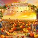 CYLYH 8X6FT Fall Backdrop Photography Pumpkin Patch Backdrops Autumn Harvest Backgroud Rural Scenery Back Drop Thanksgiving Party Banner Photo Booth Props D910